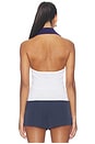 view 4 of 4 Gwen Contrast Top in Navy