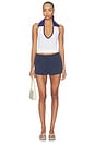 view 5 of 4 Gwen Contrast Top in Navy