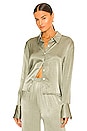 view 1 of 4 Rising Satin Shirt in Sage