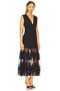 view 2 of 3 Arielle Lace Vneck Midi Dress in Black