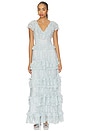 view 1 of 4 Sharleen Lace Vneck Dress in Sky
