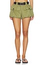 view 1 of 6 Andrea Workwear Bubble Shorts in Army