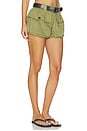 view 2 of 6 Andrea Workwear Bubble Shorts in Army