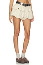 view 2 of 6 Andrea Workwear Bubble Shorts in Stone