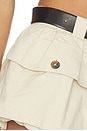 view 6 of 6 Andrea Workwear Bubble Shorts in Stone