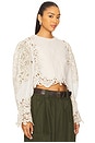 view 2 of 4 Vania Lace Combo Sweater in Cream