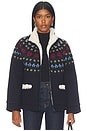 view 2 of 6 Preston Knit Sherpa Lined Jacket in Navy