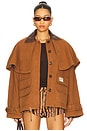view 1 of 5 Carolyn Workwear Cape Jacket in Camel