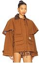 view 2 of 5 Carolyn Workwear Cape Jacket in Camel