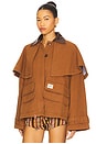 view 3 of 5 Carolyn Workwear Cape Jacket in Camel