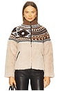 view 1 of 6 Linea Fair Isle Knit Combo Fleece Jacket in Multi