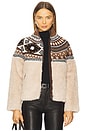 view 2 of 6 Linea Fair Isle Knit Combo Fleece Jacket in Multi