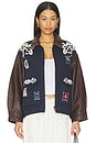 view 1 of 6 BLOUSON BRODÉ GEORGIE  in Navy