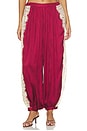 view 1 of 6 Ethel Solid Bloomer Pant in Burgundy