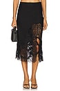 view 1 of 6 Katharine Embroidery Tie Skirt in Black