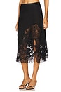view 3 of 6 Katharine Embroidery Tie Skirt in Black