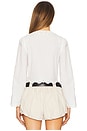 view 3 of 4 Elke Soutache Long Sleeve Blouse in White