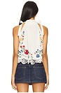 view 3 of 5 Celia Embroidery Halter Top in Cream