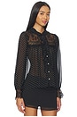 view 3 of 6 Melody Polka Dot Top in Black