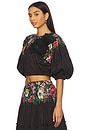 view 2 of 4 Viktoria Print Bubble Cropped Top in Multi