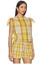 view 2 of 4 Copeland Plaid Top in Yellow