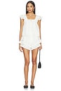 view 4 of 4 Eliza Solid Flutter Sleeveles Top in White