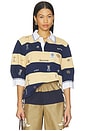 view 1 of 5 Juliet Embroided Short Sleeve Rugby Top in Multi