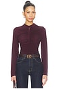 view 1 of 4 Charlize Print Longsleeve Top in Burgundy