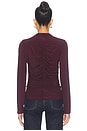 view 4 of 4 Charlize Print Longsleeve Top in Burgundy
