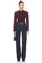 view 5 of 4 Charlize Print Longsleeve Top in Burgundy