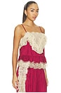 view 2 of 4 Ethel Solid Camisole Top in Burgundy