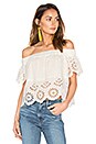 view 1 of 4 Eyelet Off The Shoulder Top in White