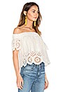 view 2 of 4 Eyelet Off The Shoulder Top in White