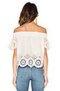 view 3 of 4 Eyelet Off The Shoulder Top in White