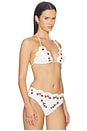 view 2 of 5 Bindi Strawberry Scallop Bikini Top in Cream
