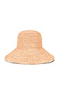 view 3 of 3 Capri Raffia Bucket Hat in Natural