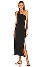 view 1 of 3 One Shoulder Jersey Midi Dress in Black