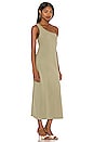 view 2 of 3 One Shoulder Jersey Midi Dress in Thyme