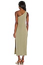 view 3 of 3 One Shoulder Jersey Midi Dress in Thyme