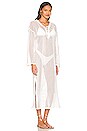 view 2 of 3 Costa Bella Crochet Cover Up in White