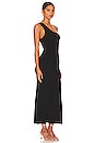 view 2 of 3 One Shoulder Midi Dress in Black