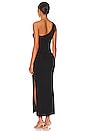 view 3 of 3 One Shoulder Midi Dress in Black