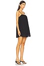view 2 of 3 Gathered Bandeau Mini Dress in Black