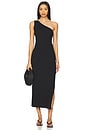 view 2 of 3 Jersey One Shoulder Dress in Black