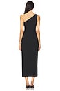 view 3 of 3 Jersey One Shoulder Dress in Black
