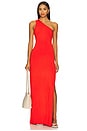 view 1 of 3 Jersey One Shoulder Dress in Flame