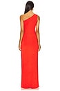 view 3 of 3 Jersey One Shoulder Dress in Flame