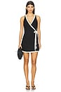 view 1 of 3 Mini Wrap Dress in Black