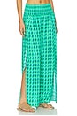view 3 of 7 Shirred Waist Wrap Pant in Vivid Green