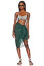 view 4 of 4 Cotton Gauze Sarong in Evergreen